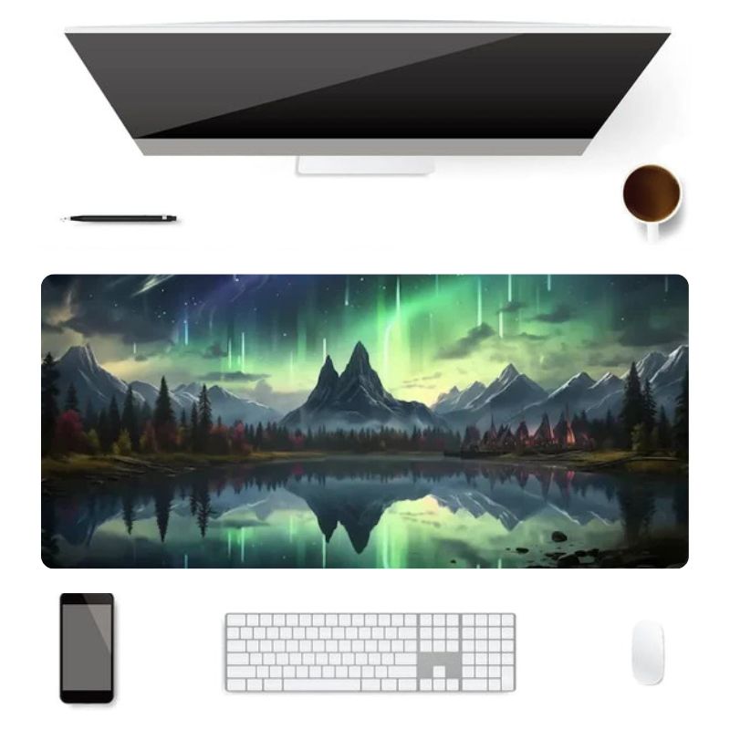 Tapis de Souris XXL Aurores Boréales