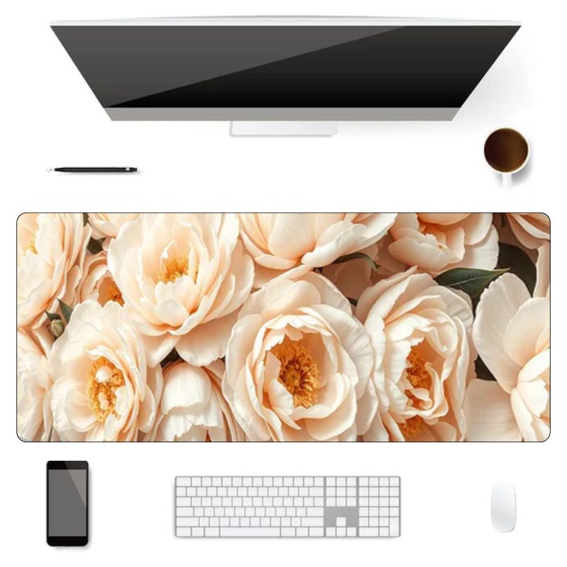 Tapis de Souris XXL Roses Vanille