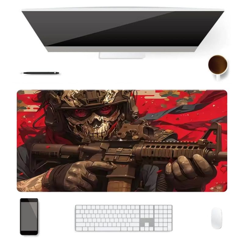 Tapis de Souris Gamer XXL Commandant Skull