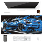Tapis de Souris XXL Ferrari 488 Blue Thunder