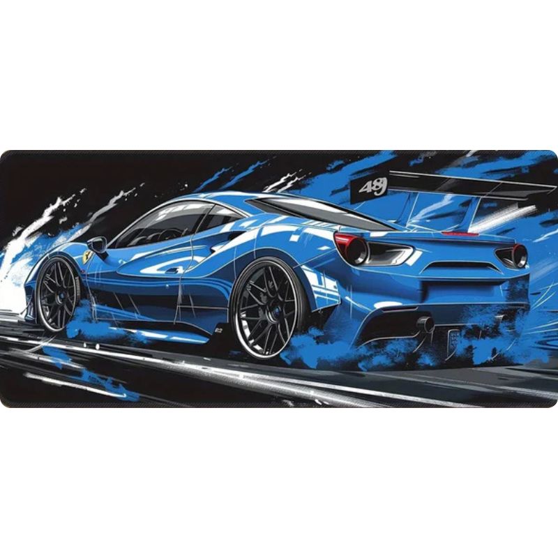 Tapis de Souris XXL Ferrari 488 Blue Thunder