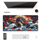 Tapis de Souris Gamer XXL Fleurs du Dragon