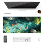 Tapis de Souris XXL Gamer Étang & Carpes Koi