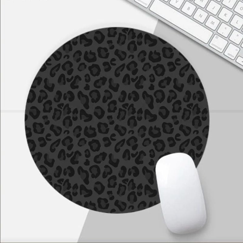 Tapis de souris Rond Noir Mat