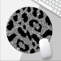 Tapis de souris Rond Abstrait Argenté