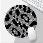 Tapis de souris Rond Abstrait Argenté