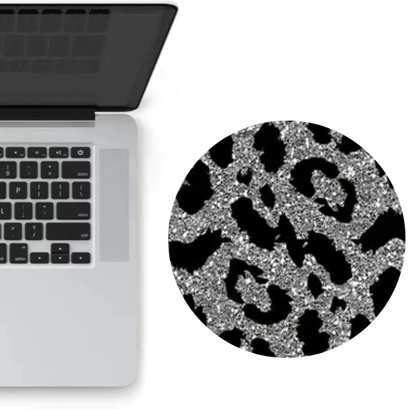 Tapis de souris Rond Abstrait Argenté