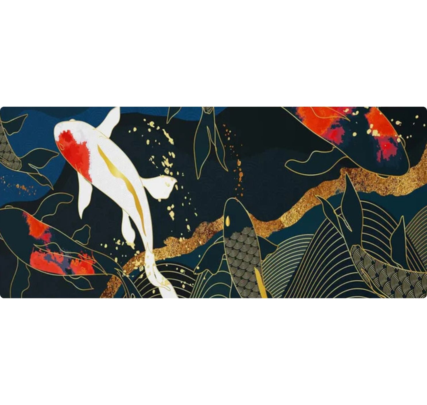 Tapis de Souris XXL Koï Dorée