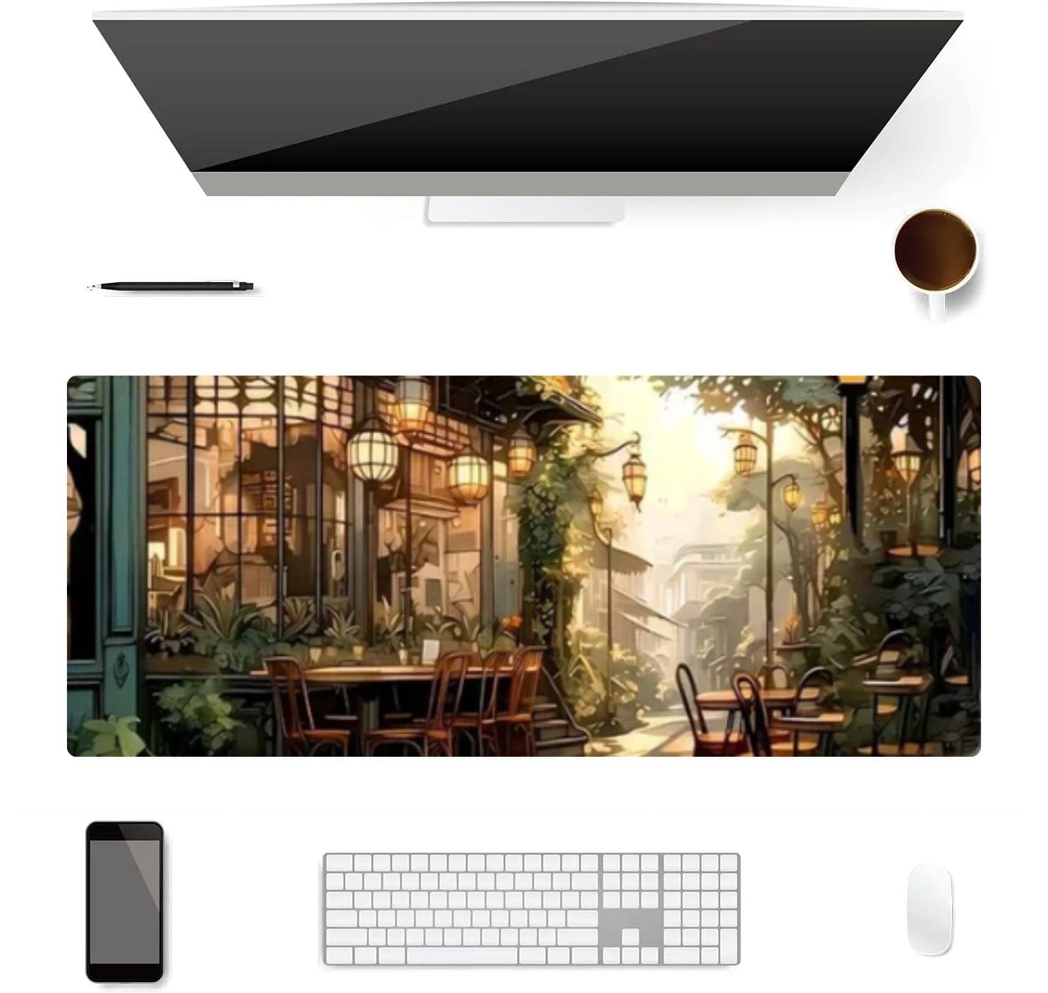 Tapis de Souris XXL Café Lumière