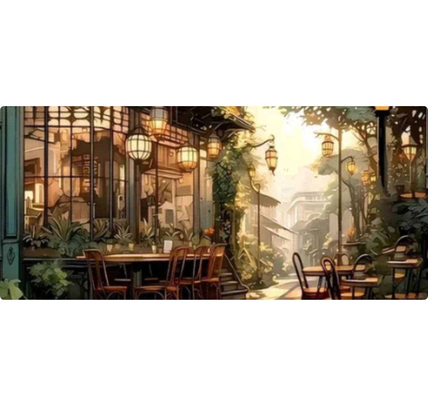 Tapis de Souris XXL Café Lumière