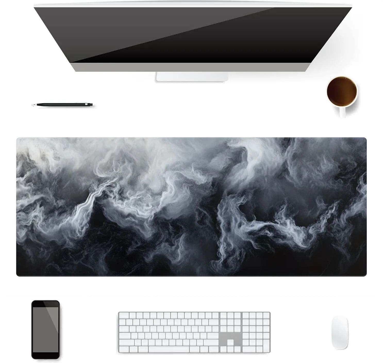 Tapis de Souris XXL Brume Noire