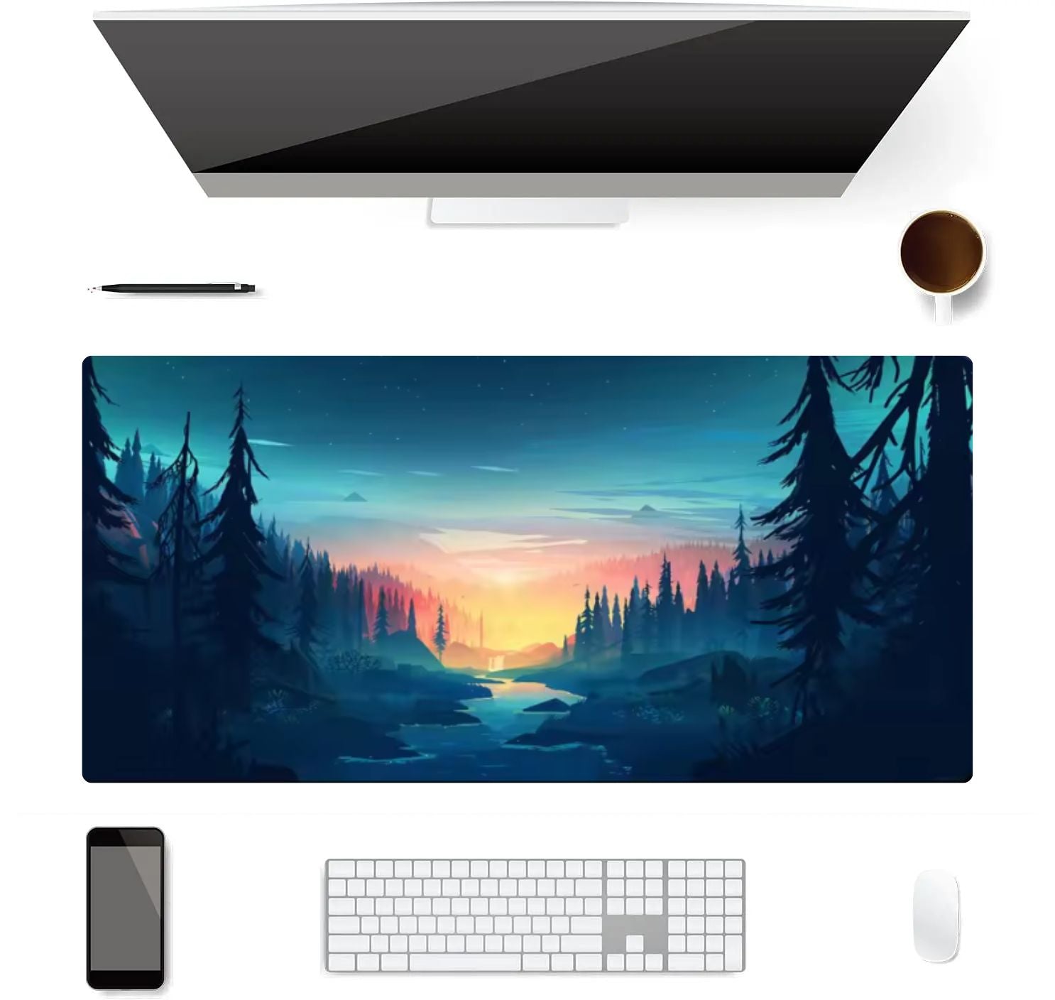 Tapis de Souris XXL Aube Boréale