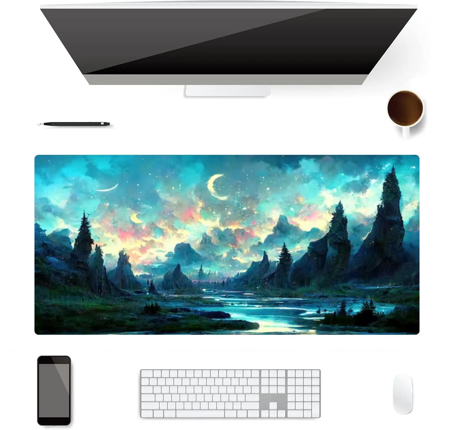 Tapis de Souris Gamer XXL Aube Céleste