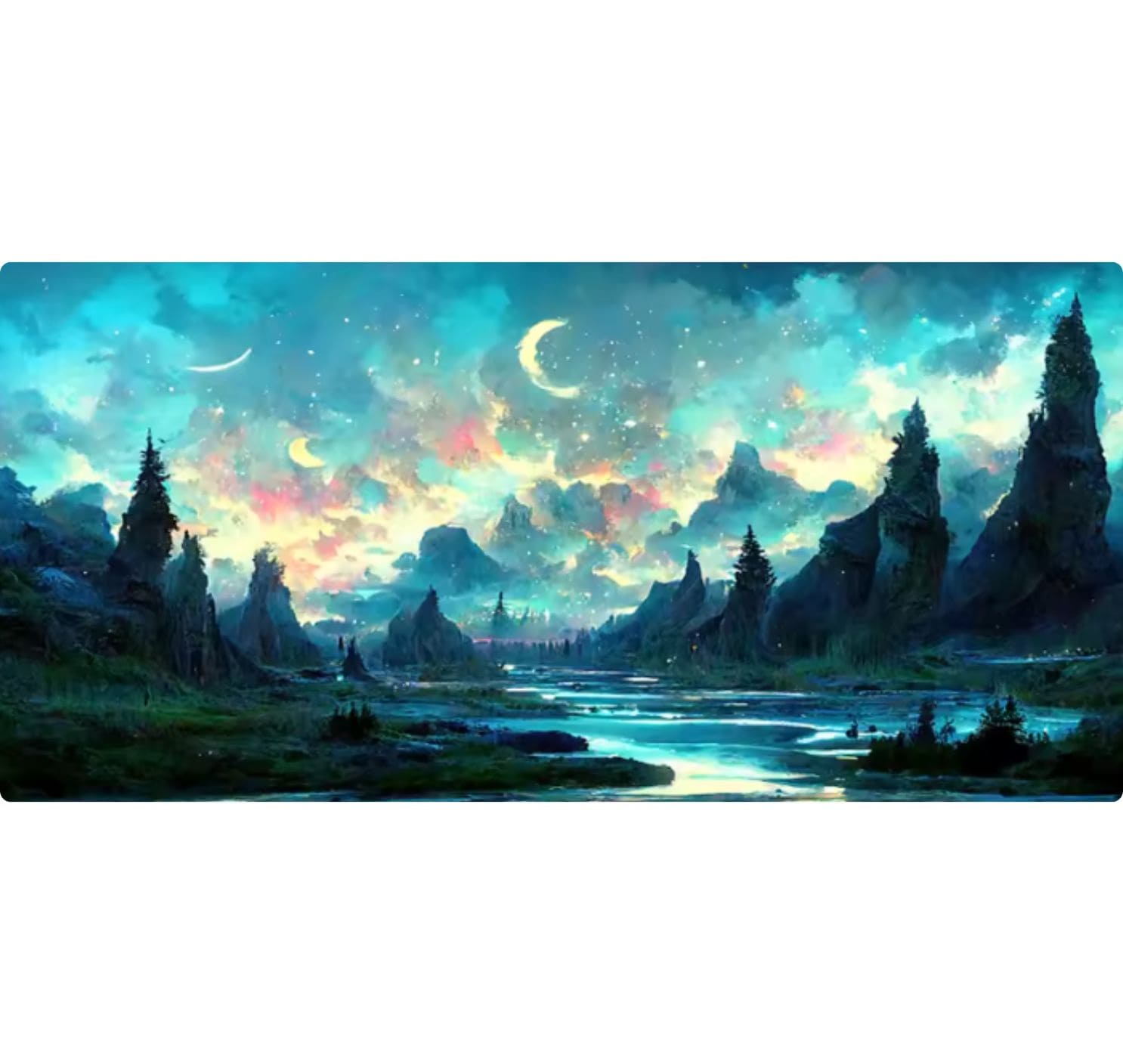 Tapis de Souris Gamer XXL Aube Céleste