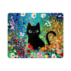 Tapis de souris Chat Fleurs