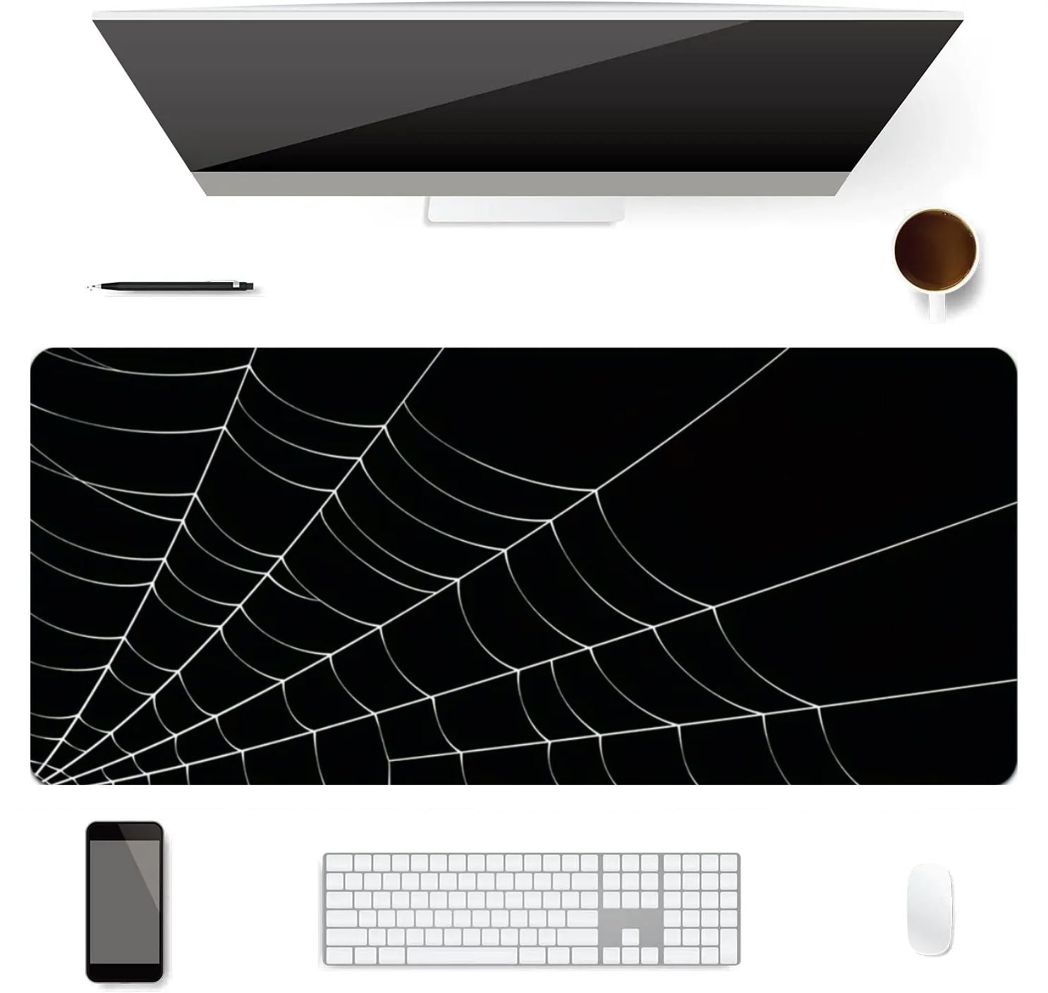 Tapis de Souris XXL Toile Blanche