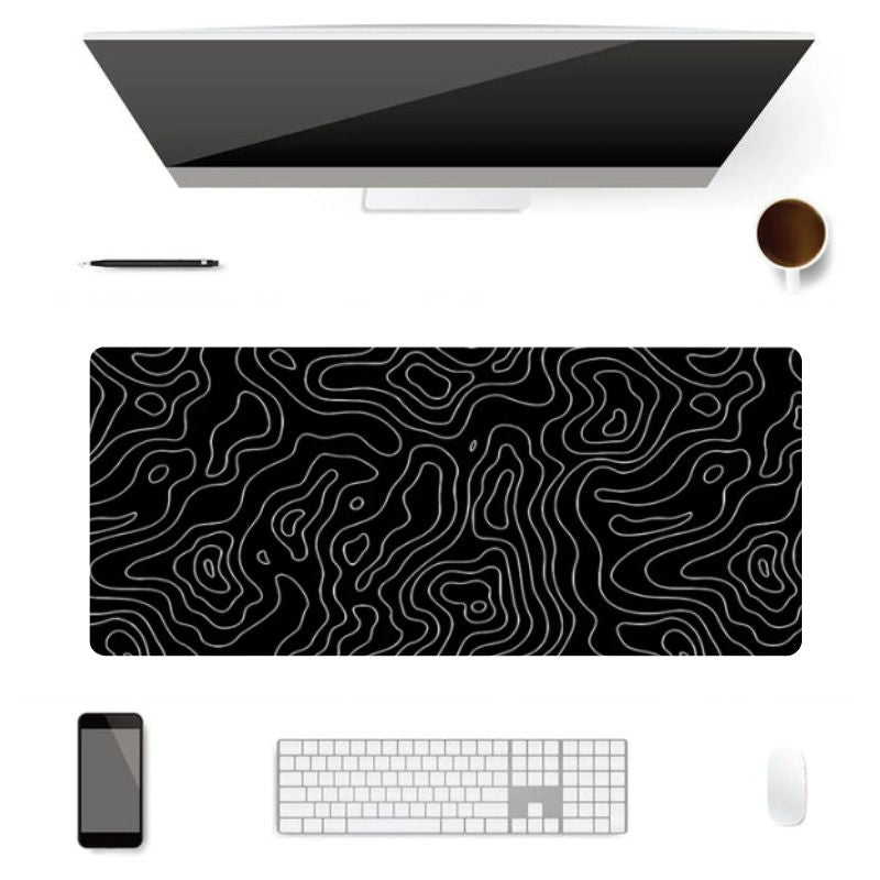 Tapis de Souris Topographique Noir