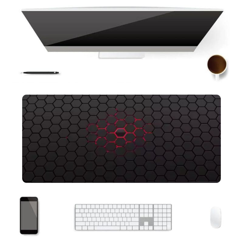 Tapis de souris noir et rouge