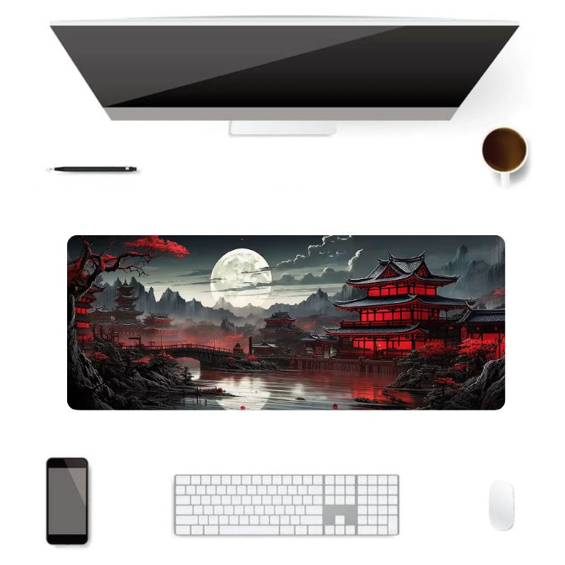 Tapis de Souris Gamer XXL Nuit Rouge