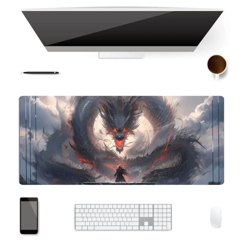 Tapis de Souris Gamer XXL Cyclone Draconique
