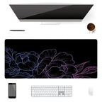 Tapis de Souris XXL Fleurs Néon