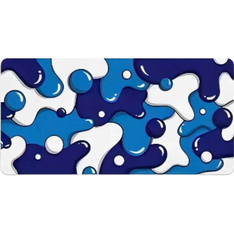 Tapis de souris bleu et blanc