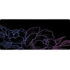 Tapis de Souris XXL Fleurs Néon