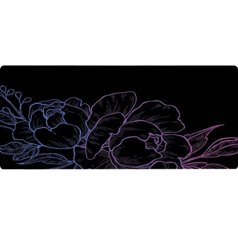 Tapis de Souris XXL Fleurs Néon