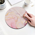Tapis de Souris Rond Marbré Rose
