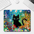 Tapis de souris Chat Fleurs