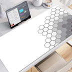 Tapis de Souris Gamer XXL Grille Argentée