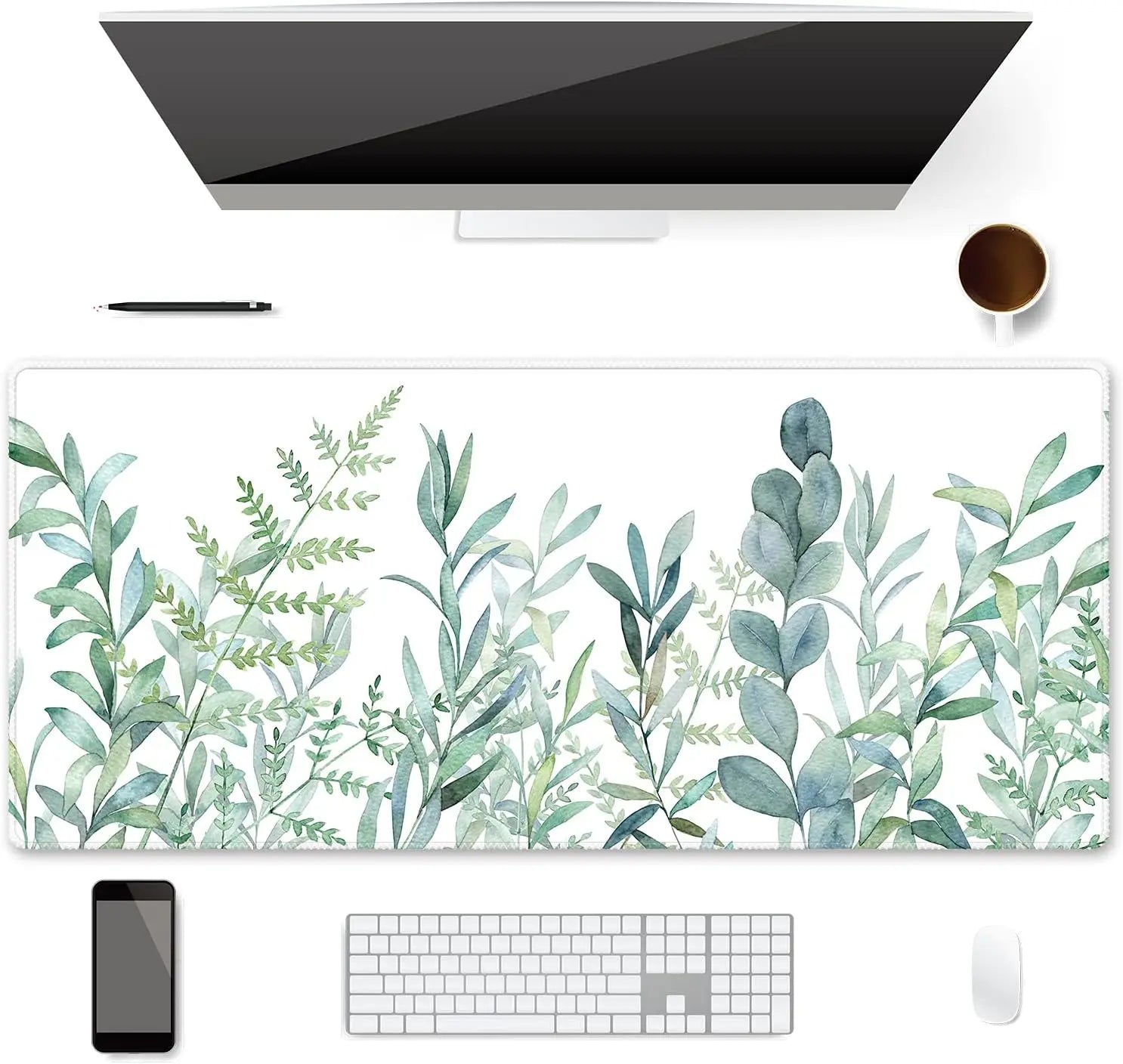 Tapis de Souris XXL Fleurs Aquarelle