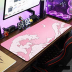 Tapis de souris XXL Vagues kanagawa rose