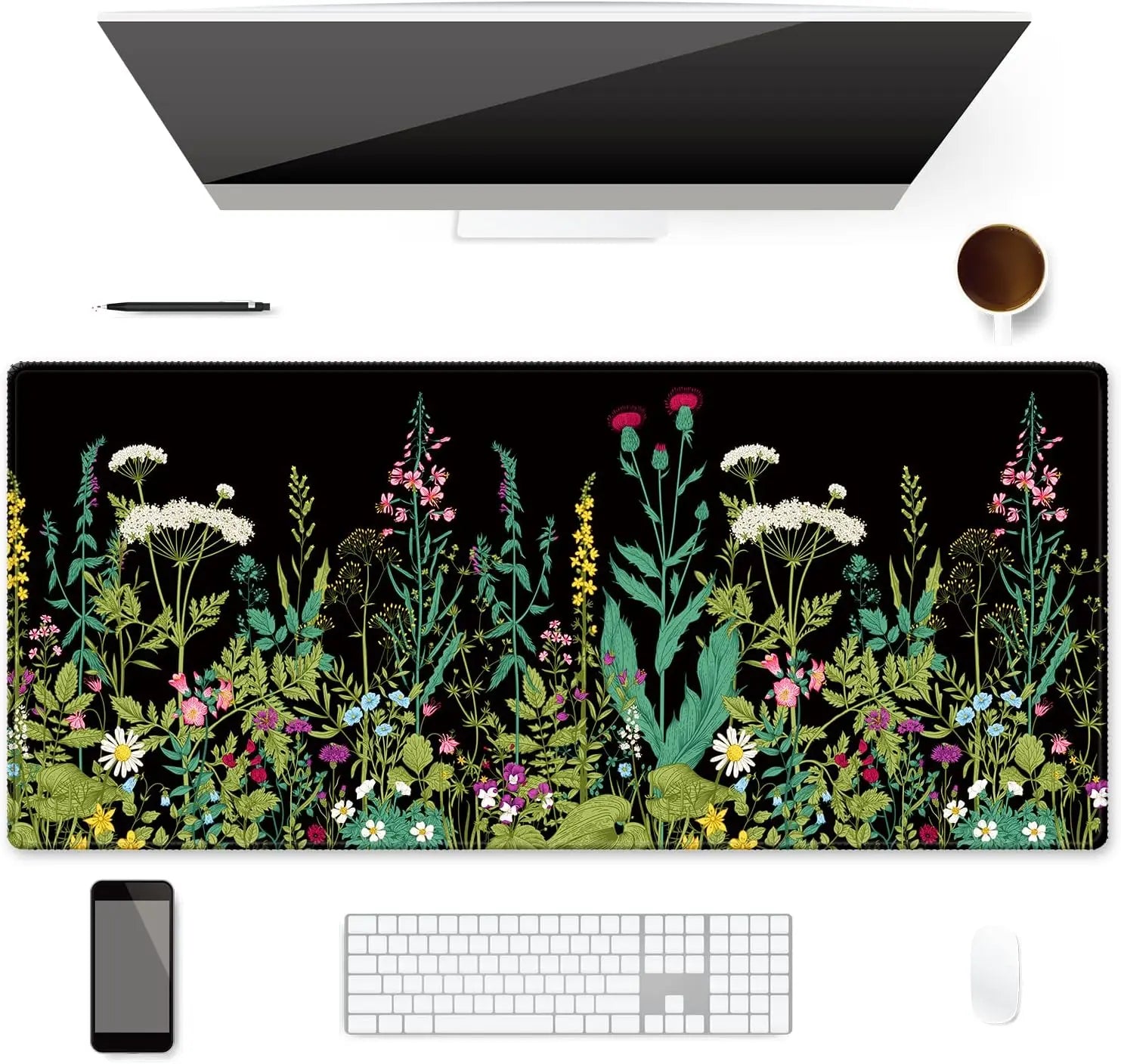 Tapis de Souris XXL Jardin Aquarelle