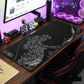 Tapis de souris XXL Vagues kanagawa noir