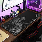 Tapis de souris XXL Vagues kanagawa noir