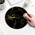 Tapis de Souris Rond Marbré Gold