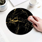 Tapis de Souris Rond Marbré Gold