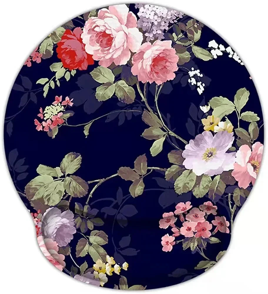 Tapis de Souris Ergonomique Fleurs Aquarelles