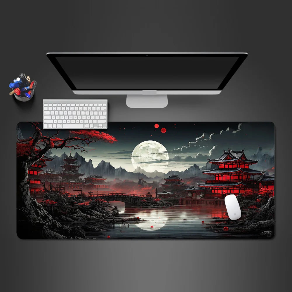 Tapis de Souris Gamer XXL Nuit Rouge