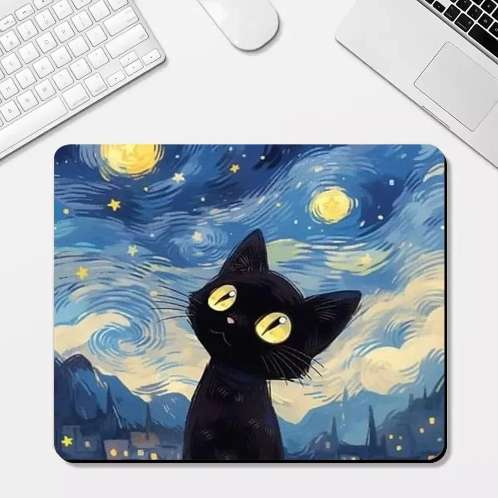 Tapis de souris Chat inspiration Vangogh